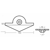 Placa Enrico Polipodio 9, 9-15 Hp 01116 Ánodos Yamaha - Mariner