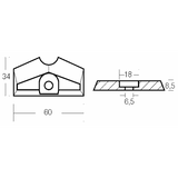 Enrico Polipodio Piastrina 3, 5 Hp 01117 Anodi Yamaha - Mariner