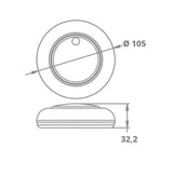 Lámpara de techo AAA de 16 LED con activación táctil 00164-WH
