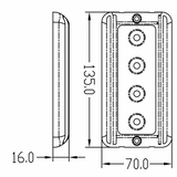 A.A.A. Plafoniera In Alluminio a 4 Led 01614-WH