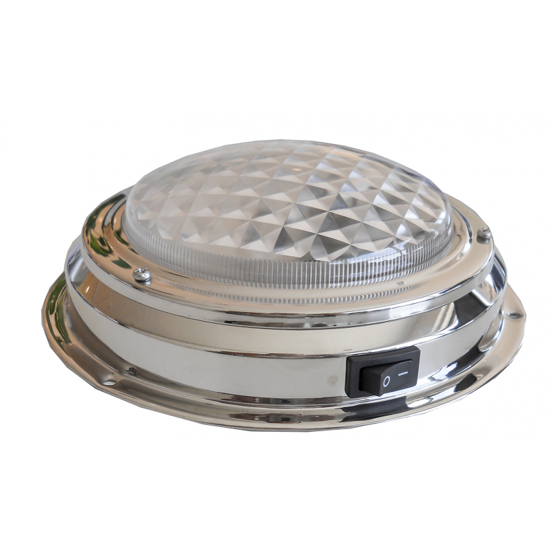 AAA Edelstahl-Deckenleuchte, Durchmesser 168 mm x 46 mm (Höhe), 12 Volt, 00551-WSLD