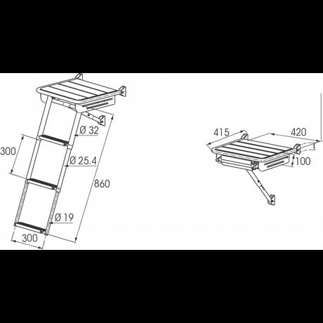 Plastimo Plancetta Cm 42X42 con Scaletta 65959