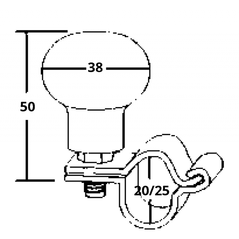 FNI Pomolo Girevole Inox HF08-172