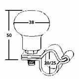 FNI Pomolo Girevole Inox HF08-172