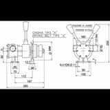 Selbstansaugende Pumpe PM40F mit Kupplung, 2010er Laufrad, Motorkühlung