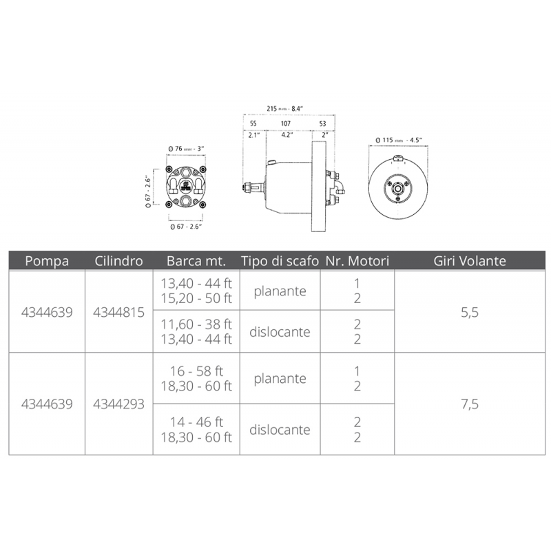 Pompa Up39f Montaggio Frontale