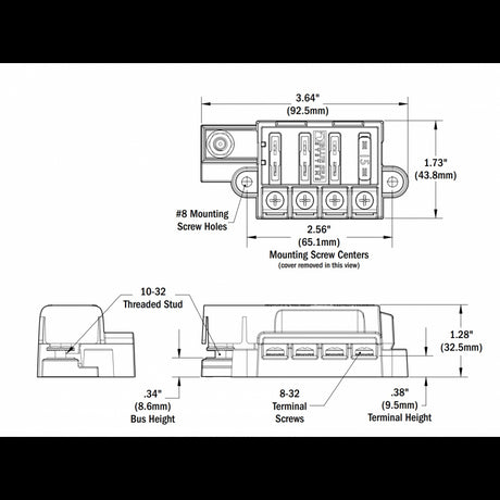 Blue Sea St Blade 4 Way Fuse Holder 5045-BSS