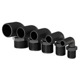 Conector de manguera Trudesign negro, rosca de 90 grados, 1/2" 13 mm, TRU90517