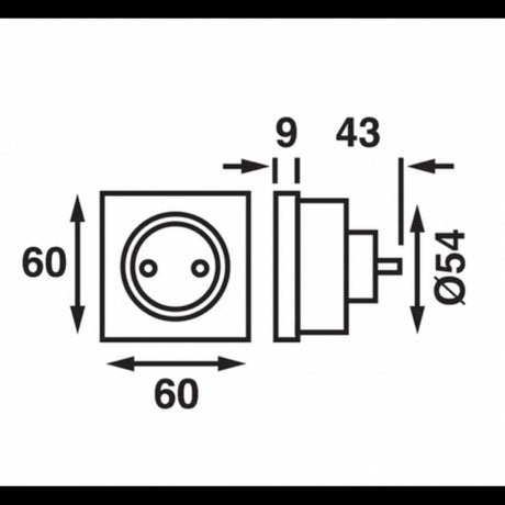 Plastimo Presa Corrente Schuko Cromata 71841