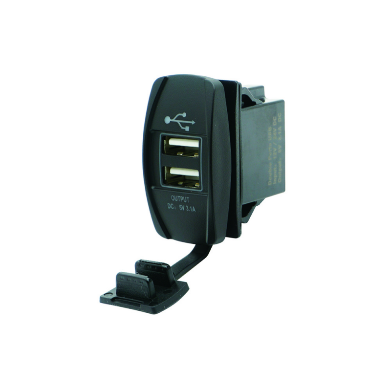 Toma de corriente FNI con doble USB HF61-102