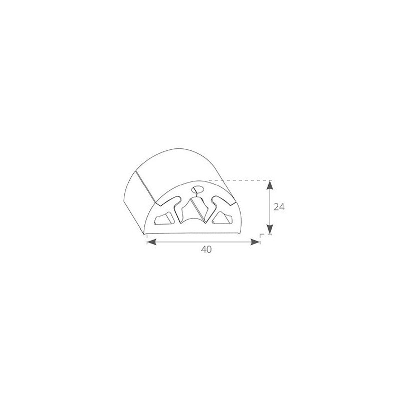 Tessilmare Profilo Bino 40 Nero Mt 2 BINO 40 NERO MT.2