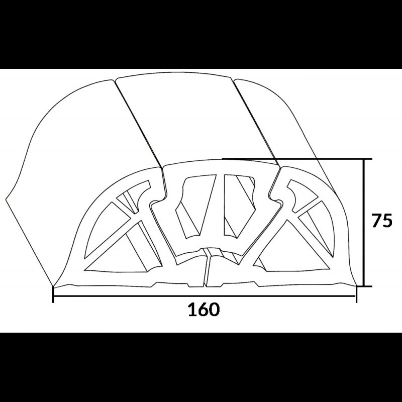 Tessilmare Profilo Bumper 160 Bianco Mt 2