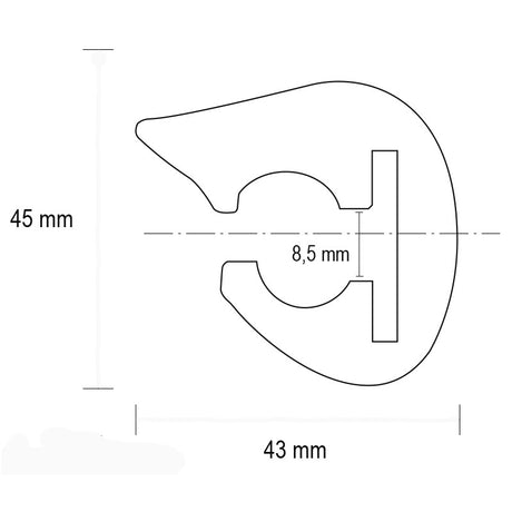 Tessilmare Profilo L45 Nero Mt 25 130-005-040 LEGG.