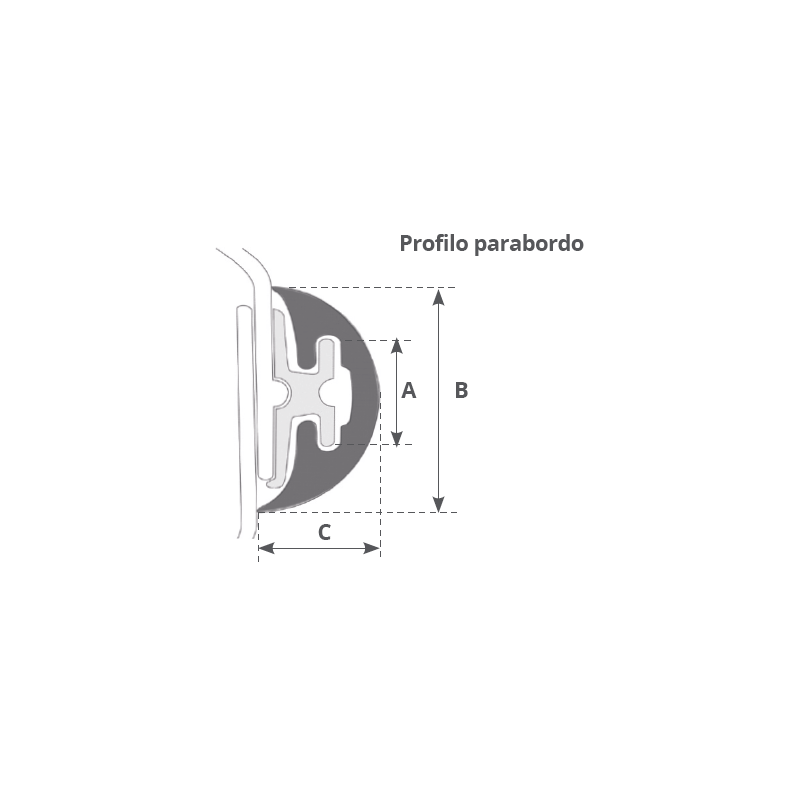 Tessilmare Profilo Radial mm 30 Bianco Mt 16 130-141-007