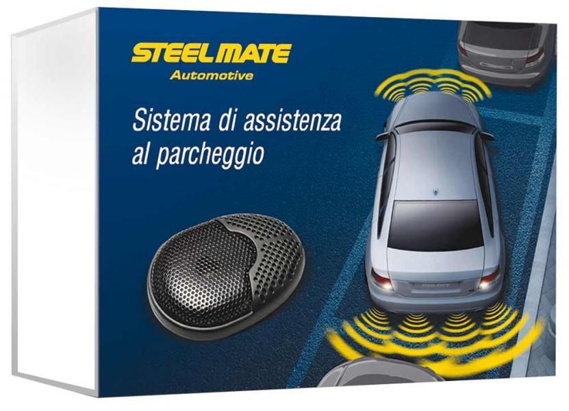Steelmate Kit 4 sensori di parcheggio posteriori montaggio a filo paraurti