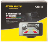 Monitor Steelmate de 3'' para cámara de parachoques trasero
