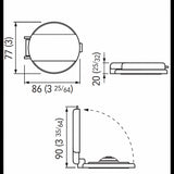 Schneller weißer Fußschalter FP90XDW00000A00