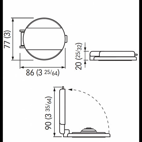 Schneller weißer Fußschalter FP90XDW00000A00