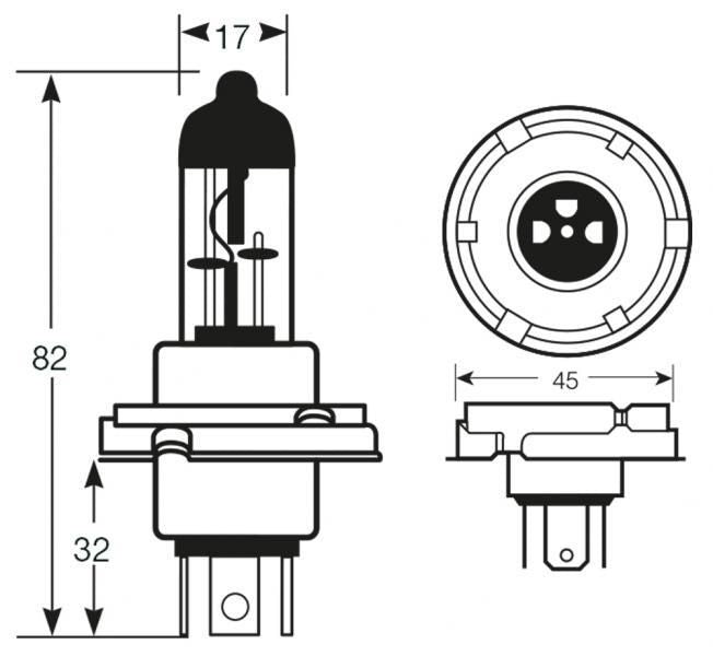 Ring Lampadina alogena 12V 60/55W (H5)