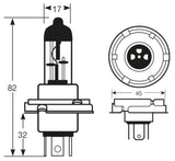 Ring Lampadina alogena 12V 60/55W (H5)