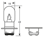 Ringlichtbirne 12V 25/25W
