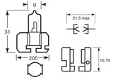 Ringförmige Halogenlampe 12V 55W H2