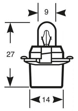 Ring Lampadina 12V 2CPW zoccolo bianco