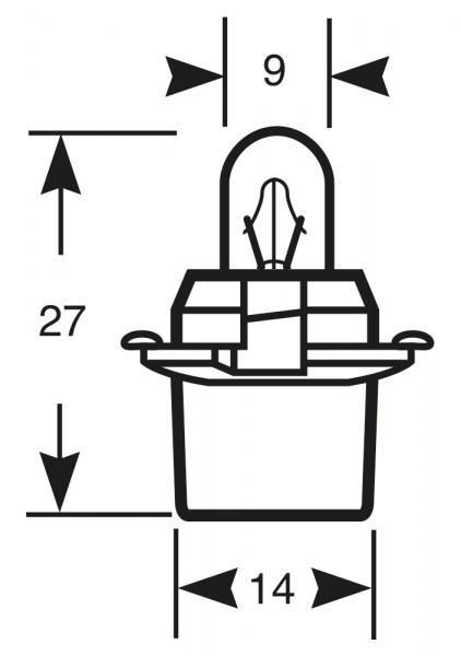Bombilla de luz de anillo de 12 V, casquillo blanco de 2 CPW