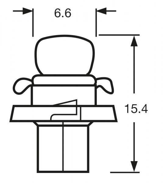 Ring Lampadina 12,6V 1.5W zoccolo bianco