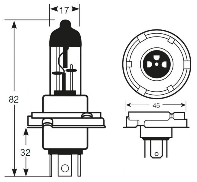 Bombilla de luz de anillo 12V 45/40W