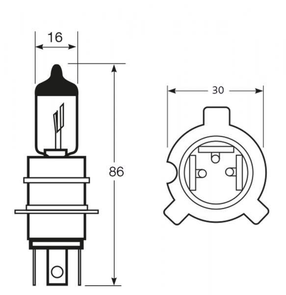 Bombilla de anillo de importación 12 V 65/65 W