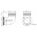 Plastimo Raccordo Curvo Ez Air mm 80 67910