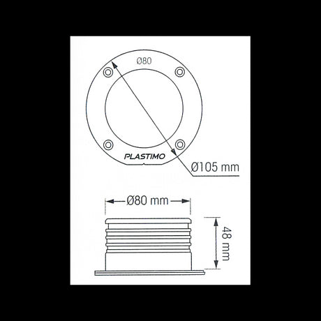 Plastimo Raccordo Dritto Ez Air mm 80 67307