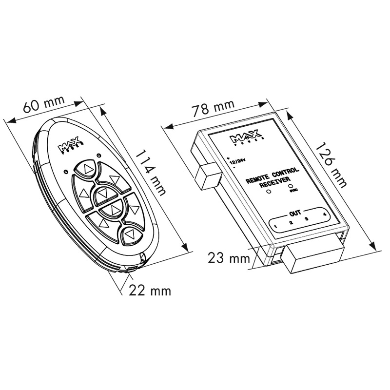 Radiocontrol y receptor Max Power Max Power 312973