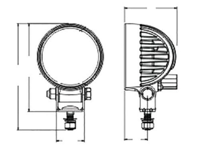 Ring Faro da lavoro rotondo a led 12-24V