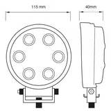 Luz de trabajo LED de anillo redonda de 9-32 V