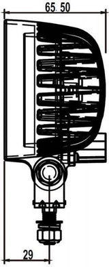 Ringförmige ovale LED-Arbeitsleuchte, 12–24 V