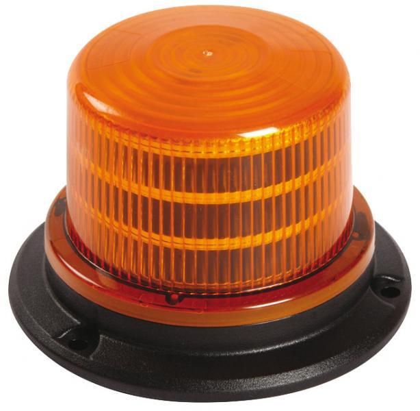 Luz LED intermitente de anillo ámbar 12/24 V con fijación DIN