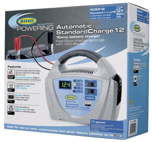 Cargador de batería portátil Ring DIY de 12 V y 12 amperios