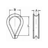 Dedal de acero inoxidable FNI de 2 mm de diámetro S0414-A0002