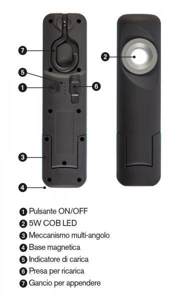 Ring Lampada da ispezione professionale a led MAGFlex Arc