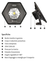 Ring Faro da lavoro COB LED 20W-220V ricaricabile