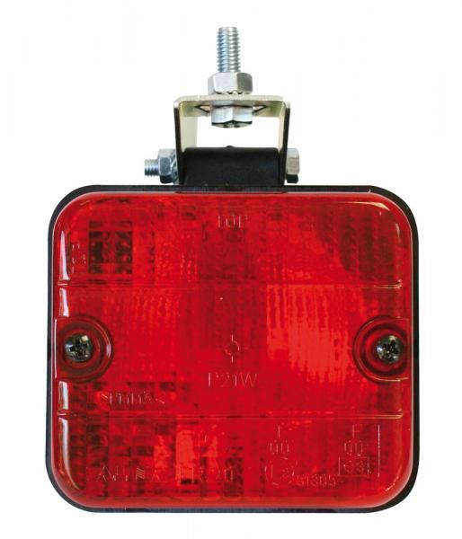 Luz antiniebla trasera cuadrada roja de anillo