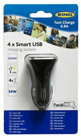 Ringladegerät 12/24 V mit 4 USB-Ausgängen 6,8 A