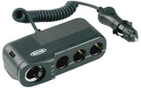 Toma de mechero cuádruple Ring de 12 V y 8 A con comprobador de batería