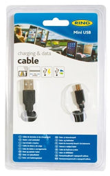 Cable de carga y sincronización USB mini Ring de 1 m