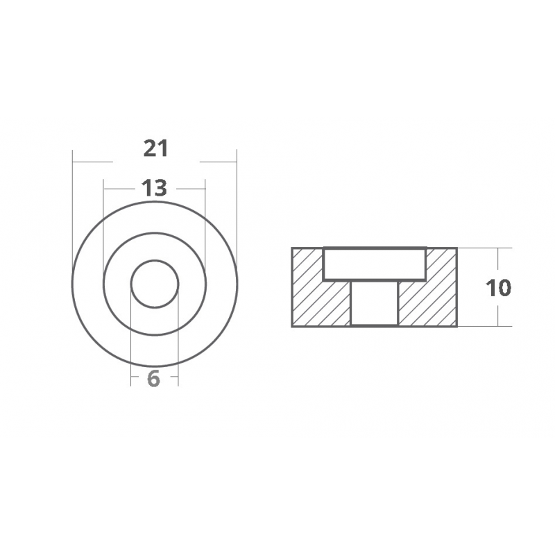 Arandela de zinc Enrico Polipodio OMO27