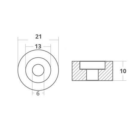 Arandela de zinc Enrico Polipodio OMO27