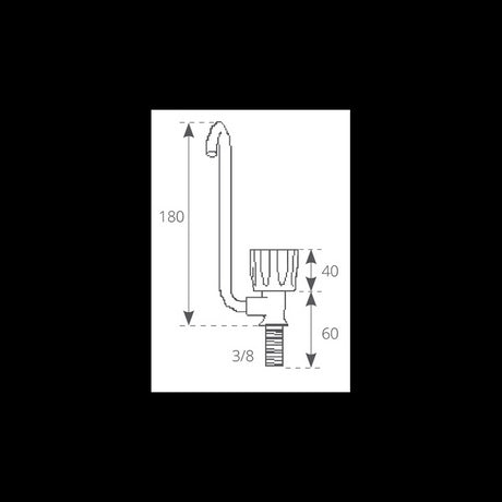 Elettrogas Aravon Messingarmatur, Durchmesser rechts, Klappauslauf 045