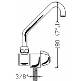 Elettrogas Aravon Armatur aus verchromtem Messing, klappbar und schwenkbar 318